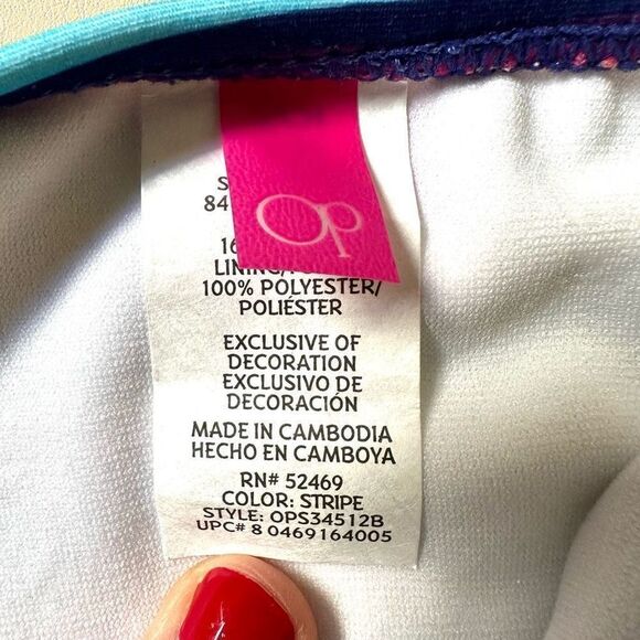 OP juniors rainbow stripe bikini bottoms - Picture 6 of 8